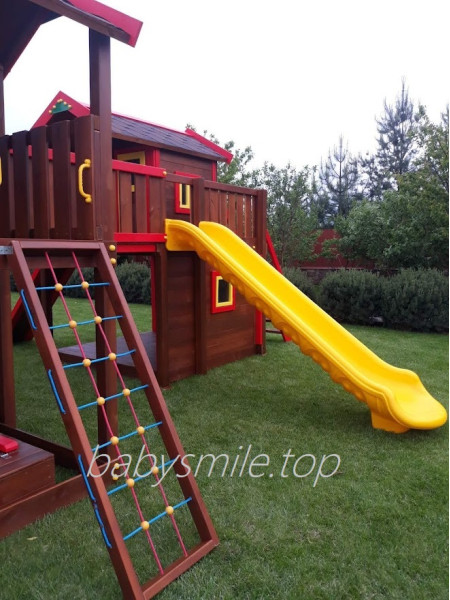 Гірка з литого пластика для ігрового майданчика та басейну, Н-200 см